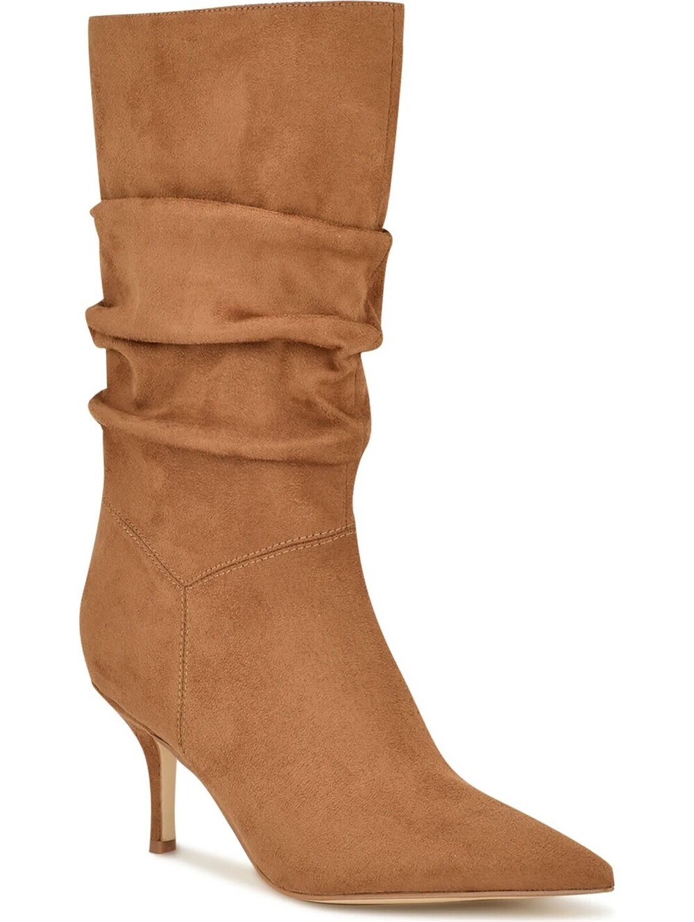Nine West Brown Mycki suede slouch pointed toe ankle boots Size 6 NWOB Was $159